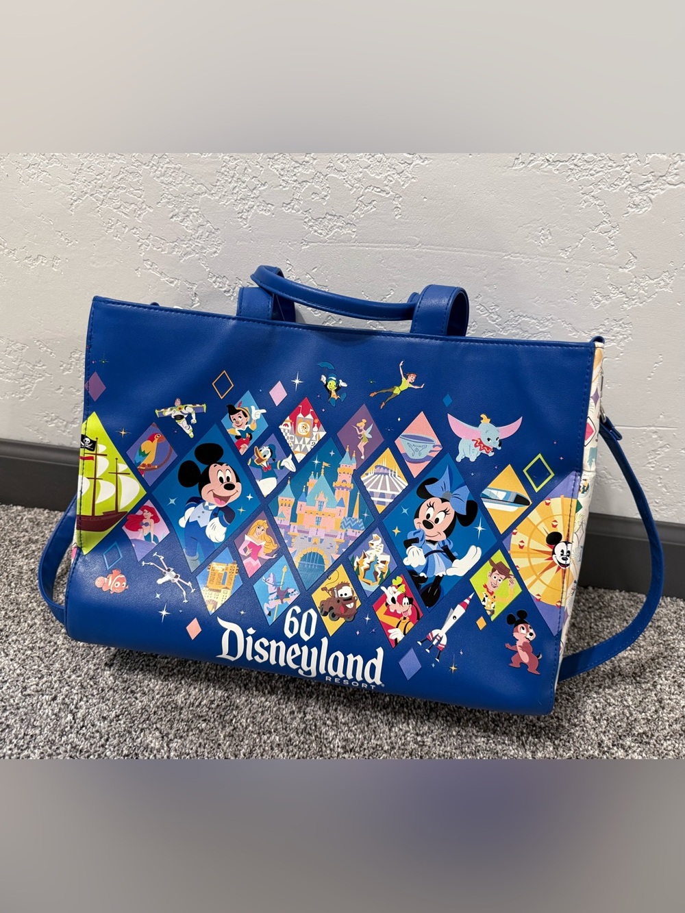 Disney Disneyland Resort 60th Anniversary Blue Bag Purse